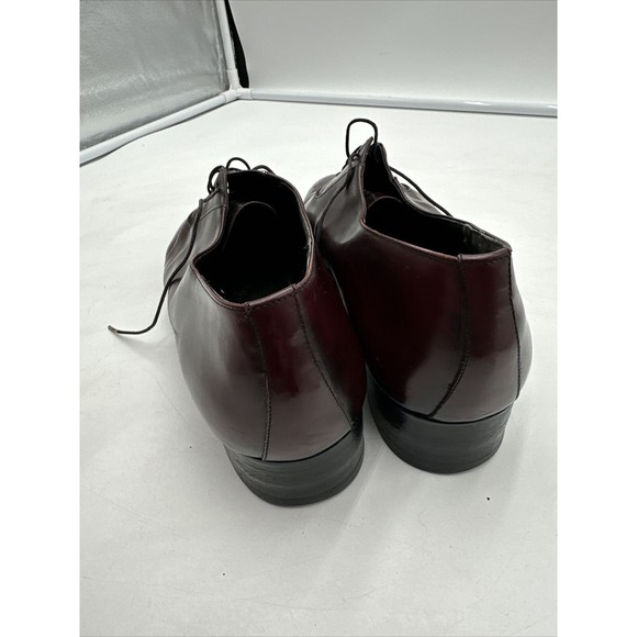 Daniele Ferradini Burgundy Classic Men\'s Brogue Leather Dress Shoes Size 8.5